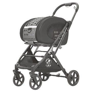 ABC PET 大聯萌 太空艙可拆卸寵物推車 外出折疊推車 附可調節肩帶 高50cm*長35cm*厚30cm 1.45KG  深灰色  1個