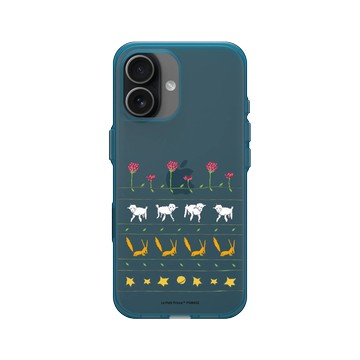 iPhone 17 Clear (相機按鈕) 夜幕藍 - Le Petit Prince 小王子 - 條紋 - 圖樣