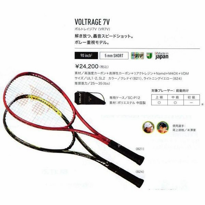 ボルトレイジ７Ｖ VR7V YONEX ヨネックス ソフトテニス ラケット 前衛