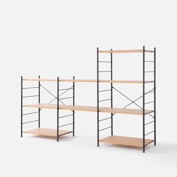 (組合)特力屋 快裝個性化層架 3+4層架套組 含延伸層板2片 191x44.5x125.5cm 書架 收納架 置物架