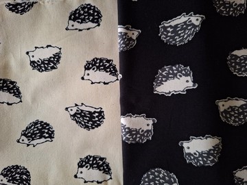 醫護雙層手術帽、工作帽、烘培帽  黑底刺蝟  中厚棉款