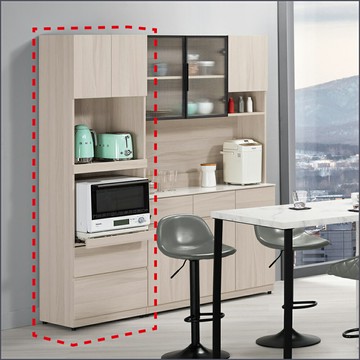 2尺收納櫃 /  4 / 5.3 / 6 尺 岩板收納櫃(上+下座) 電器櫃 餐櫃 餐邊櫃 廚櫃 【149B17081】Leader傢居館149-A354