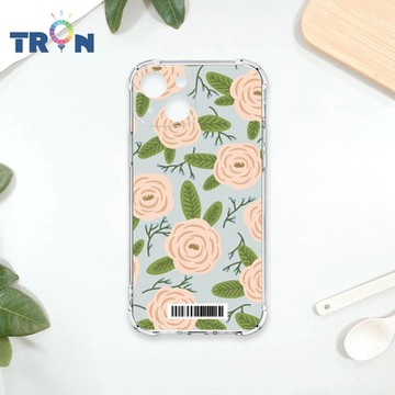 TRON IPhone 14 平塗手繪花朵D款 四角防摔載具殼 軟殼 手機殼