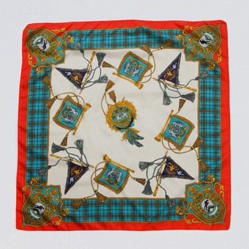 【蛋植物古着】王國紋輝印花古董方巾