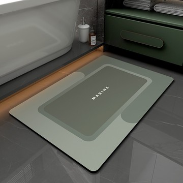 硅藻泥吸水墊 浴室防滑地墊軟硅藻泥吸水墊子家用廁所衛生間門口踩腳墊進門地毯『XY32861』