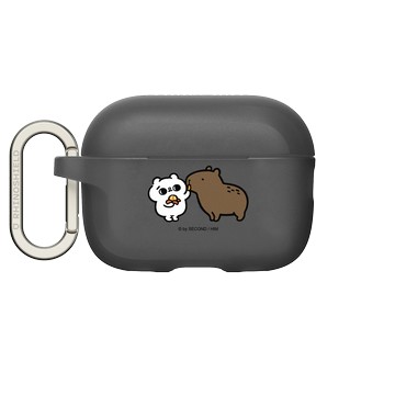 AirPods Pro 2 AirPods Case 黑 - 爽爽貓 Song Song Meow by SECOND - 爽爽貓與水豚