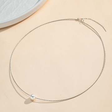 Akoya 18K金 意大利手工 彈力頸圈