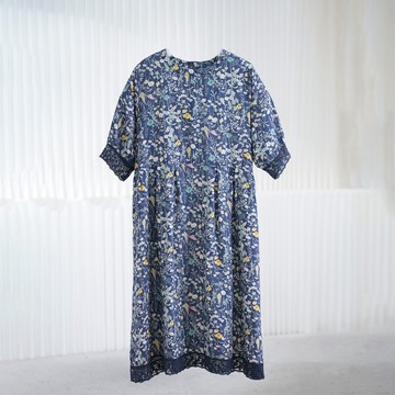 日系碎花蕾絲拼接洋裝445268