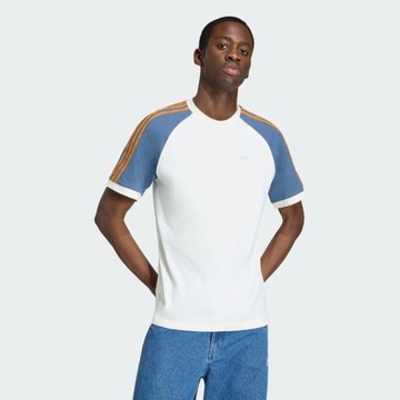 Adidas 愛迪達 Cali Tee KX1261 男 T恤 運動上衣 休閒短袖 白 藍袖 亞版 純棉