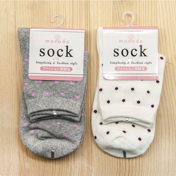 mocodo 柔感點點襪-0束痕無壓寬口
