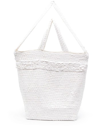 P.A.R.O.S.H. - Giorgi sequinned tote bag - women - Viscose/PVC/Viscose - One Size - White