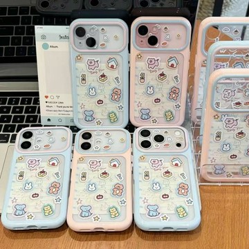 彩色動物標籤秒變蘋果17promax適用iphone16透明多巴胺星空殼