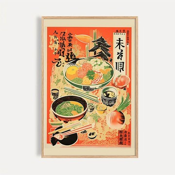 和風拉麵 / 日式復古拉麵海報裝飾畫
