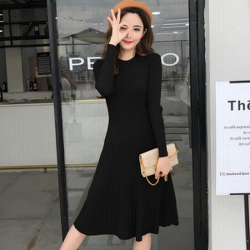 ニットワンピース 大きいサイズ ロングニットワンピース タイト ロング リブニットワンピース スリット セクシー Kh 1957 通販 Lineポイント最大1 0 Get Lineショッピング
