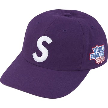 SUPREME SS26 WORLD FAMOUS S LOGO 6-PANEL 六分割帽 (紫色)