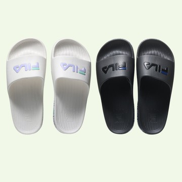 FILA 拖鞋 (偏小建議大半號) 滿版LOGO 橡膠 防水 輕量 拖鞋 男女 4S324X-