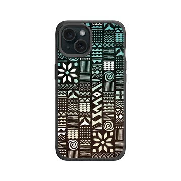 iPhone 15 SolidX 黑 - 花生騷 WasangShow - 海人圖騰黑色款