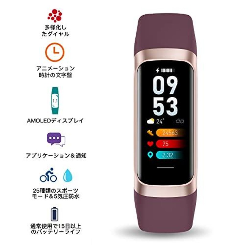 IMFRCHCS スマートウォッチ 2022革新 AMOLEDカラーディスプレイ活動量