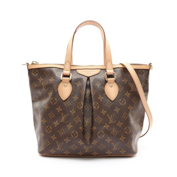 LOUIS VUITTON LV 路易威登 棕色 原花帆布 Palermo PM 兩用包 【二手名牌BRAND OFF】