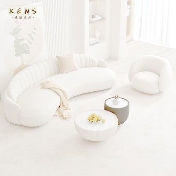 免運 附發票 公司貨 沙發 辦公區沙發 接待區沙發 休息區沙發 網紅弧形沙發奶油風科技布藝小戶型客廳簡約北歐美容院接待休息區年底鉅惠 店長推薦 工廠現貨直銷 售後保障 5k1023