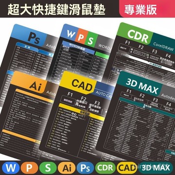 🔥臺灣熱賣 優選好物🔥CAD快捷鍵PS/PR/WPS/EXCEL/常用快捷鍵加大厚墊子包邊桌麵辦公墊 NE3X