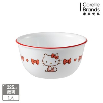 (全新IP授權)【康寧餐具 CORELLE】Hello Kitty 325ml飯碗