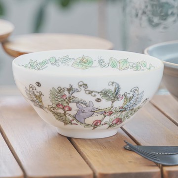 真愛日本 宮崎駿 吉卜力 流線瓷 餐碗 吹笛花草 龍貓 TOTORO 豆豆龍 Noritake 餐碗 碗 4975946361866