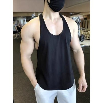 LVKFRNBOKRI 性感風肌理感天絲棉多巴胺可便攜寬松版背心T恤男