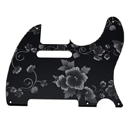 KAISH Hole 3D Printed Vintage Style Tele Guitar Plastic Pickguard TL Pick Guard for Telecaster Tele Made in USA Mexico Flower Pattern