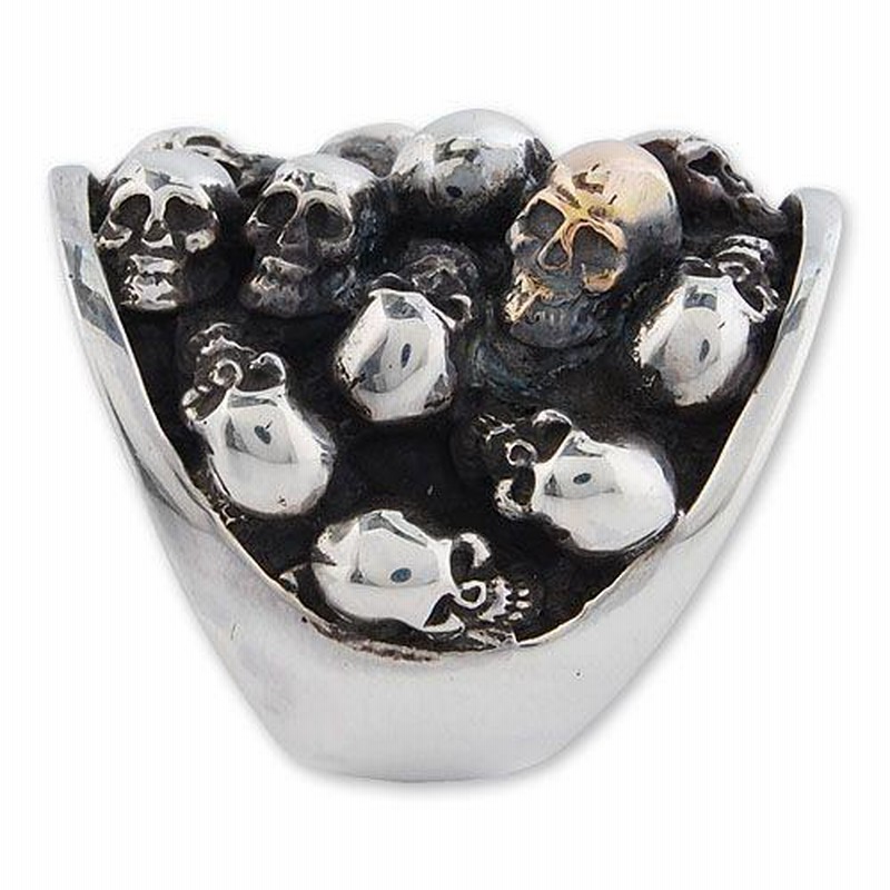 STANLEY GUESS(スタンリーゲス)：Multi Skull Oval Ring w/1 Small