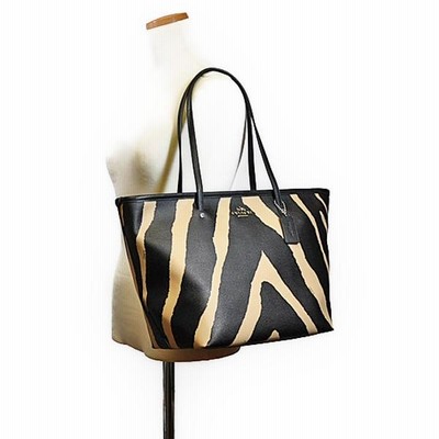 コーチ トート バッグ COACH F34654 SV/M2 ゼブラ コーティング