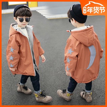 童裝冬裝加絨外套新款兒童棉衣寶寶棉服棉襖中長款洋氣1入