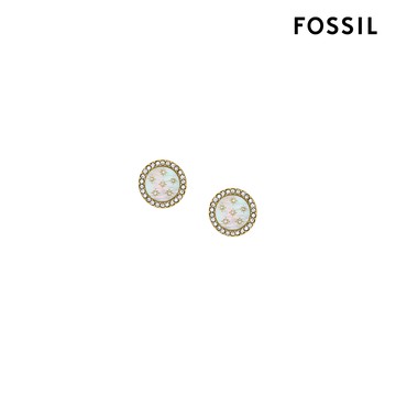 【FOSSIL 官方旗艦館】Sutton 閃耀銀河不鏽鋼耳環-金色 JF04868710