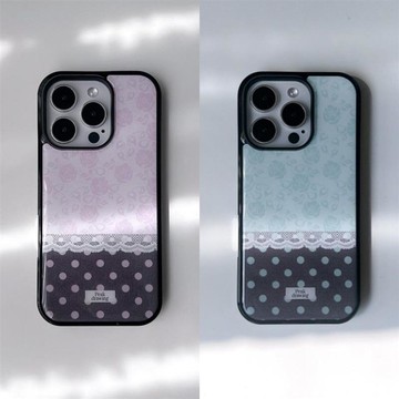 ✨iPhone手機殼✨日韓ins甜美芭蕾風少女蕾絲波點適用iPhone16pro/17promax保護套