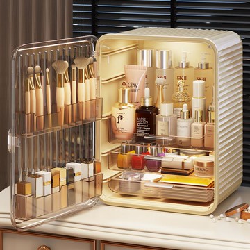 【台灣公司】化妝品收納盒大容量桌面家用防塵收納箱口紅護膚品梳妝臺置物架子