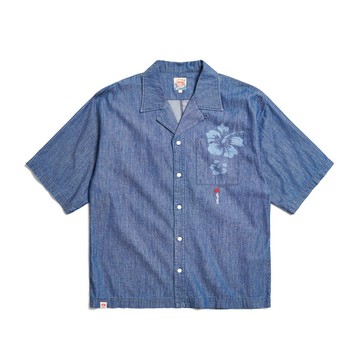 江戶勝｜男裝｜胸口袋雷射短袖襯衫