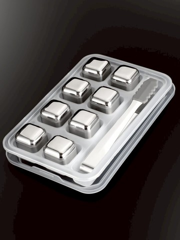 不鏽鋼冰塊 德國304不銹鋼冰塊固體冰球金屬鐵冰粒酒石威士忌冰塊速凍神器夾【MJ14663】