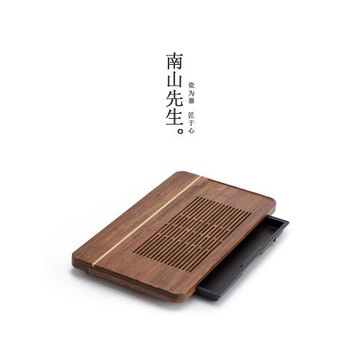 (免運)南山先生一線天重竹茶盤家用簡約茶臺茶海抽屜儲水式辦公竹茶托盤