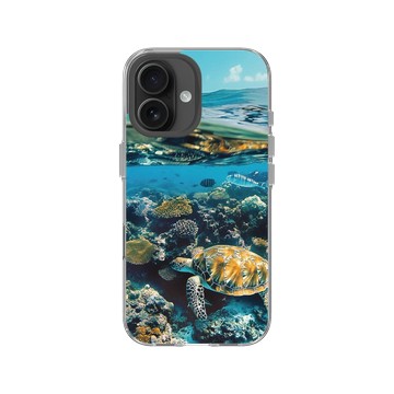 iPhone 16 Clear Case（相機按鈕） 透明 - Ocean Collection: Let's Sea 海洋系列：一路向海 - 海裡見！（大堡礁）