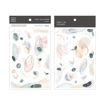 【Print-On Stickers 轉印貼紙】no.180-光染晨露 | 水彩系列