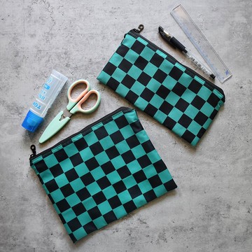 學用文具收納袋/筆袋_棋盤格