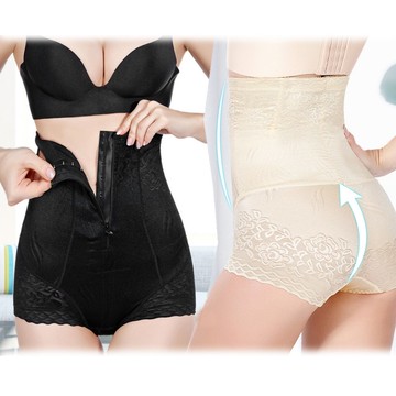 狐狸姬，S-3L塑身褲美婷加強拉鍊排扣平三角塑身褲-塑褲(多色)