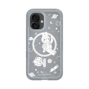 iPhone 16 AirX 流變灰 - 懶散兔與啾先生 Lazy Rabbit and Mr.Chu - outerspace