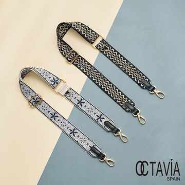 OCTAVIA 8 - NEW LOOK肩背帶系列 金絲花朵寛3.8CM 包包背帶 - 二款可選