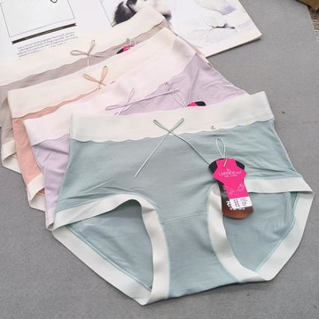 花仙子內褲女莫代爾棉中腰22015舒適柔軟高腰無痕邊22016石墨烯襠