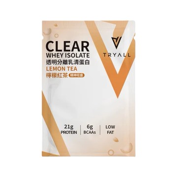 (預購) TRYALL 台灣第一高蛋白品牌 機 能透明分離乳清-檸檬紅茶 25g (TRY018)
