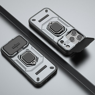 推窗護鏡 軍規防摔 磁吸指環支架 手機殼 適用iPhone 17 Air 16 15 14 13 Promax 保護殼