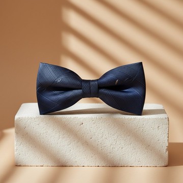 漸層線條深藍領結-深藍沈穩  正式場合首選