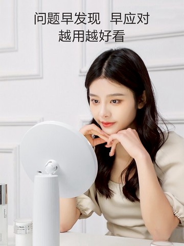 led燈化妝鏡桌面臺式美妝補光燈宿舍學生梳妝鏡高清美顏帶燈鏡子