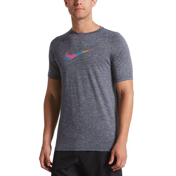 【毒】NIKE Heather mash up 抗UV 防曬衣 短袖上衣 運動機能 休閒 男灰 NESS9541-489【領券折222｜Cube卡+APP下單最高10%回饋】